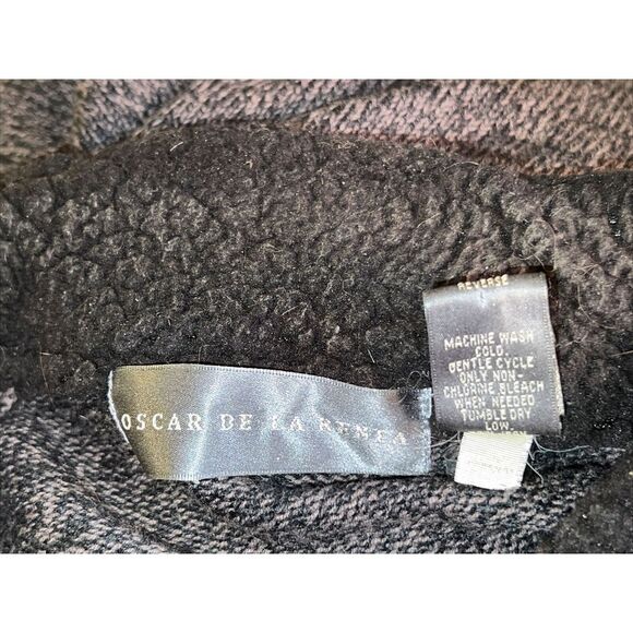 Oscar De La Renta Men's Large Quarter Zip Pullover Sweater Charcoal Gray - Picture 7 of 7